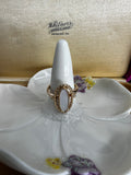 Vintage Sarah Coventry gold tone adjustable mother of pearl ring