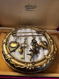 Vintage 90s gold tone charmed kilt pin