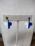 Vintage Blue and White Club Earrings