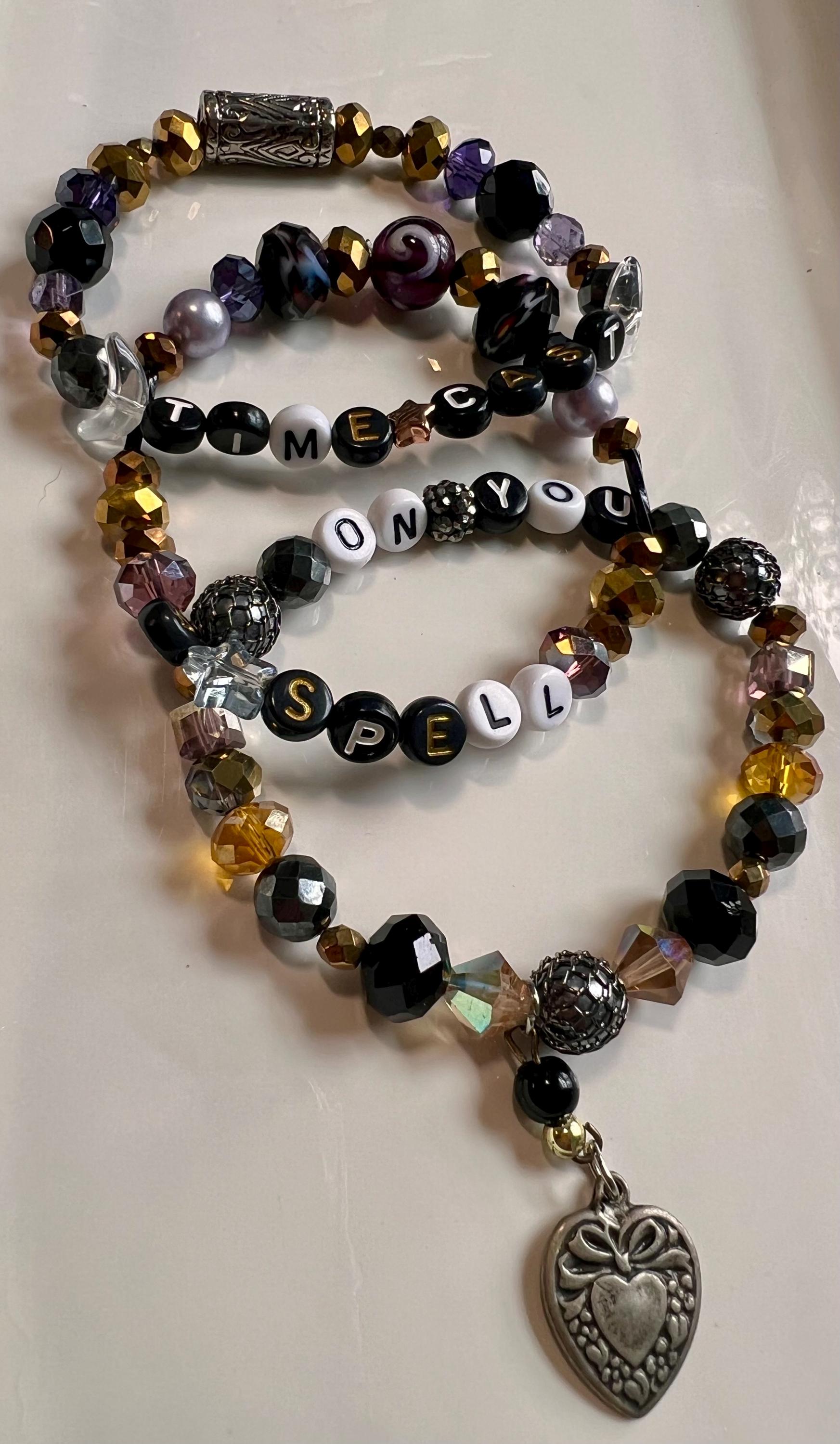 Silver Spring bracelet stack heart