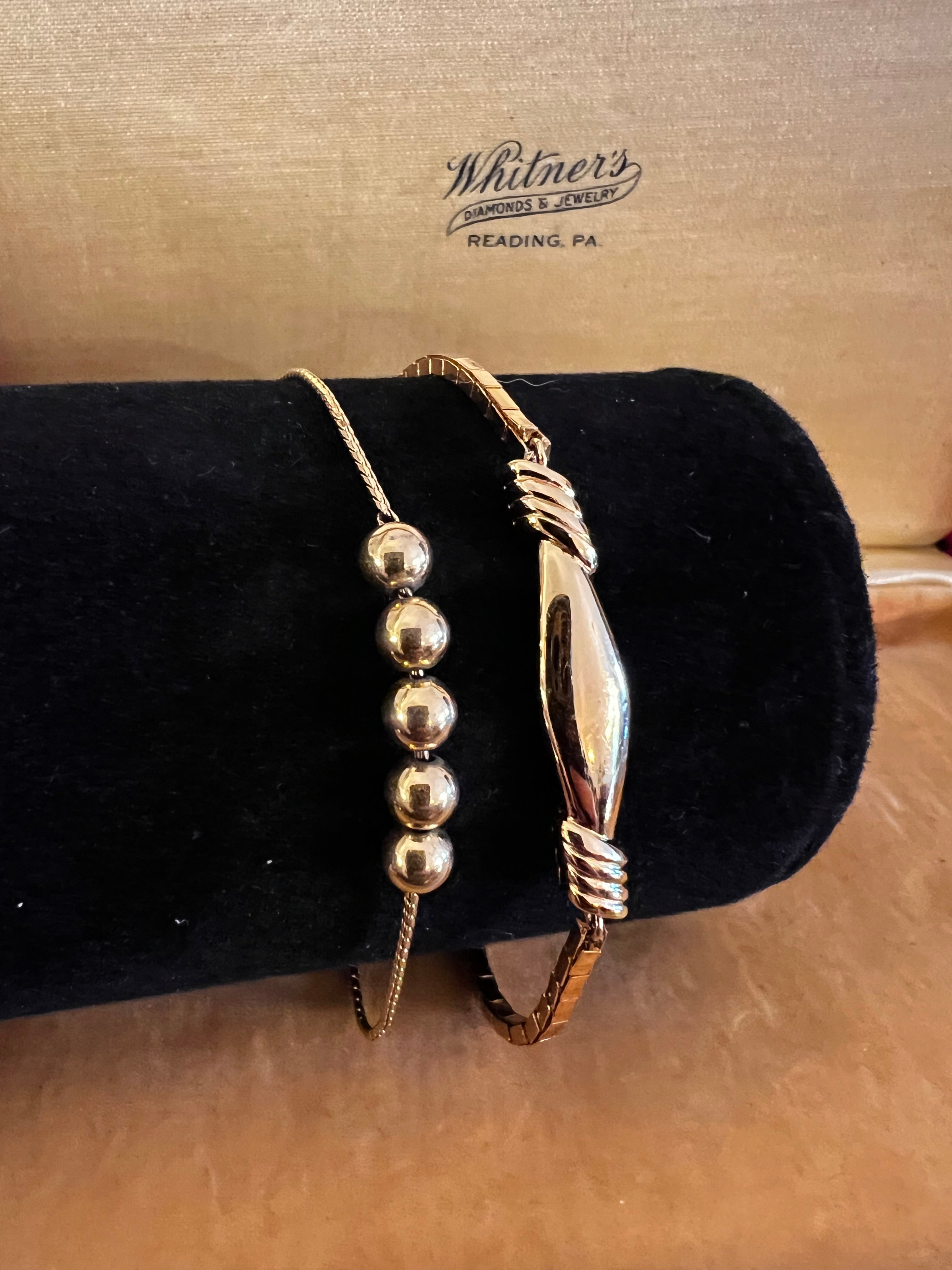 Pair of vintage 80s Monet chain bracelets