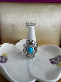 Vintage Sarah Coventry adjustable silver tone Moon Cloud ring