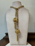 1970s Goldtone Lariat Necklace