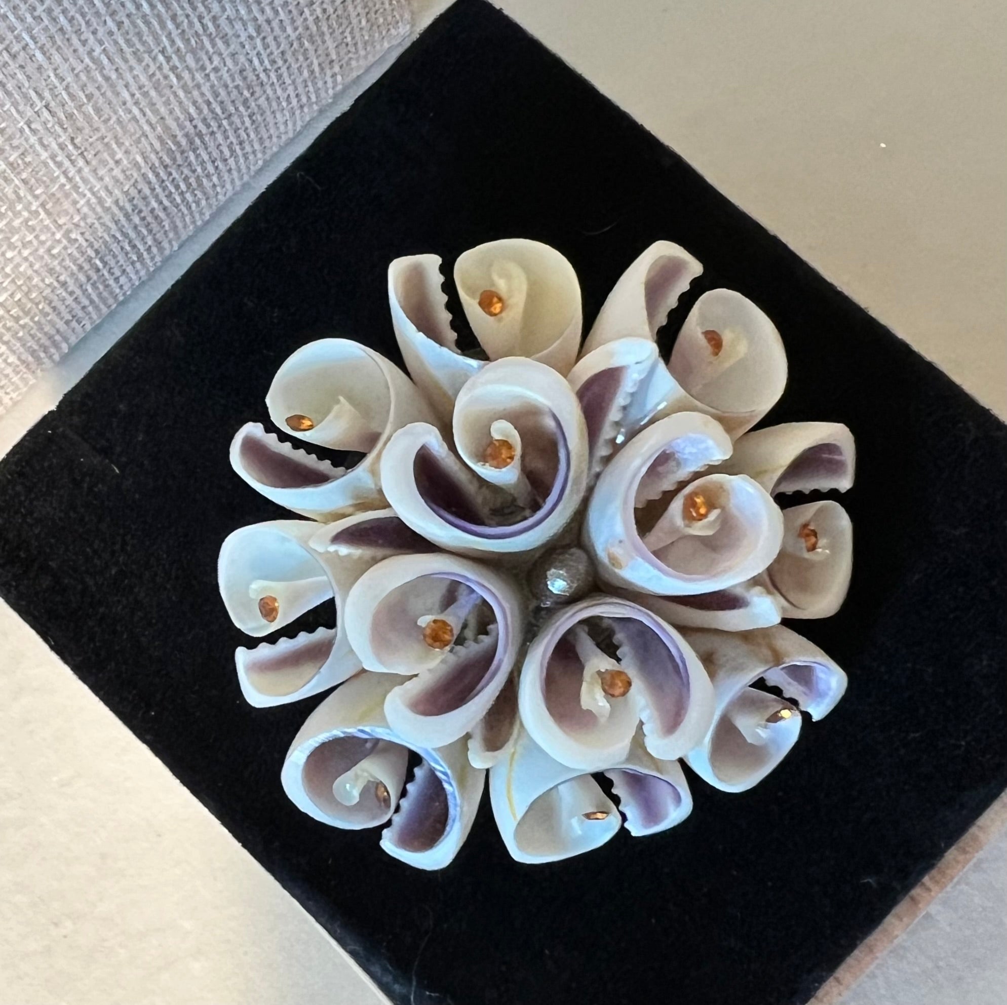 Vintage Seashell Cluster Brooch